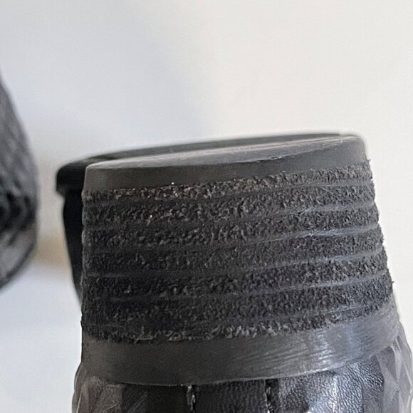 Lucky Brand Bartalino women's size 6.5M quilted black leather double zip bootie - Picture 5 of 8